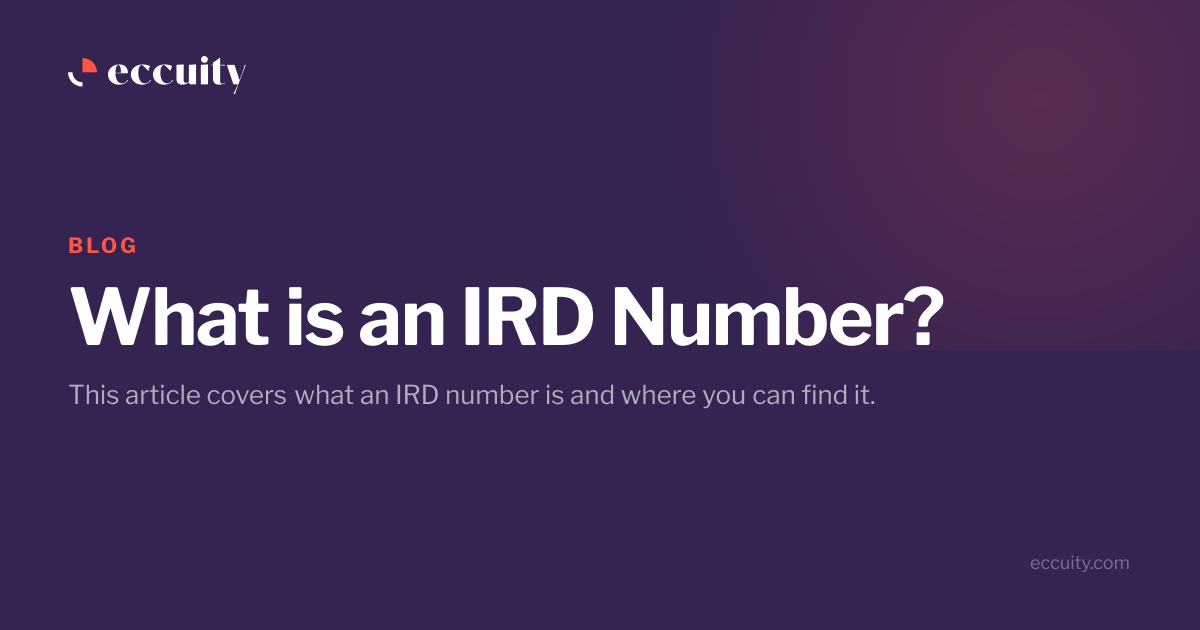 What is an IRD Number? | eccuity